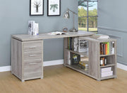 Yvette Grey Driftwood L-Shaped Office Desk image