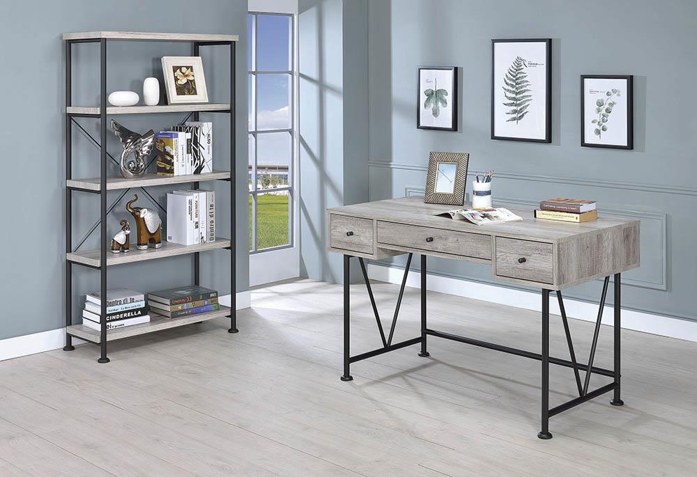 Guthrie Industrial Grey Driftwood Writing Desk image