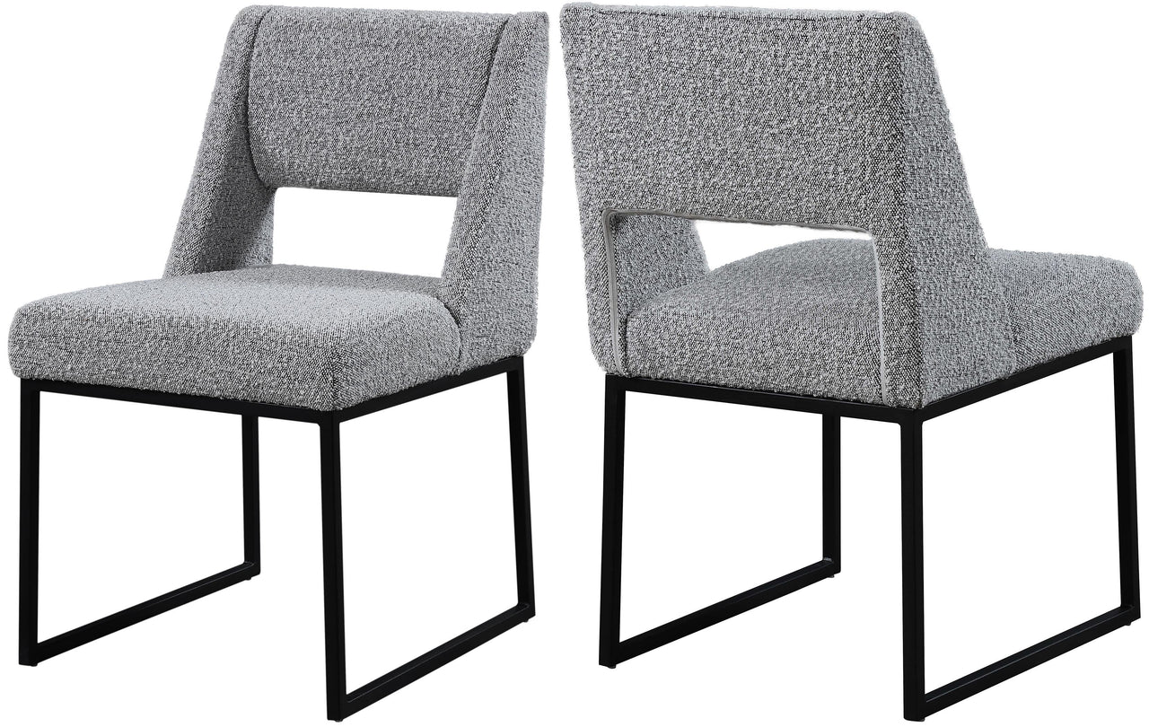 Jayce Grey Boucle Fabric Dining Chair image