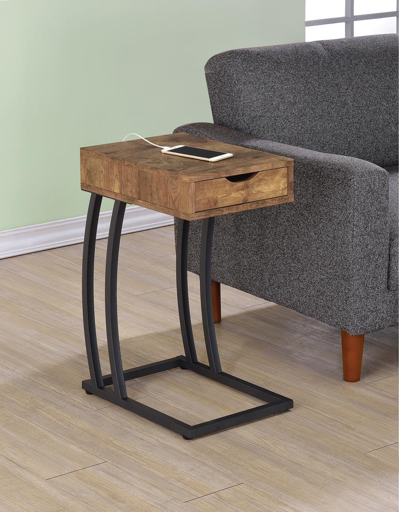 Industrial Antique Nutmeg Accent Table image