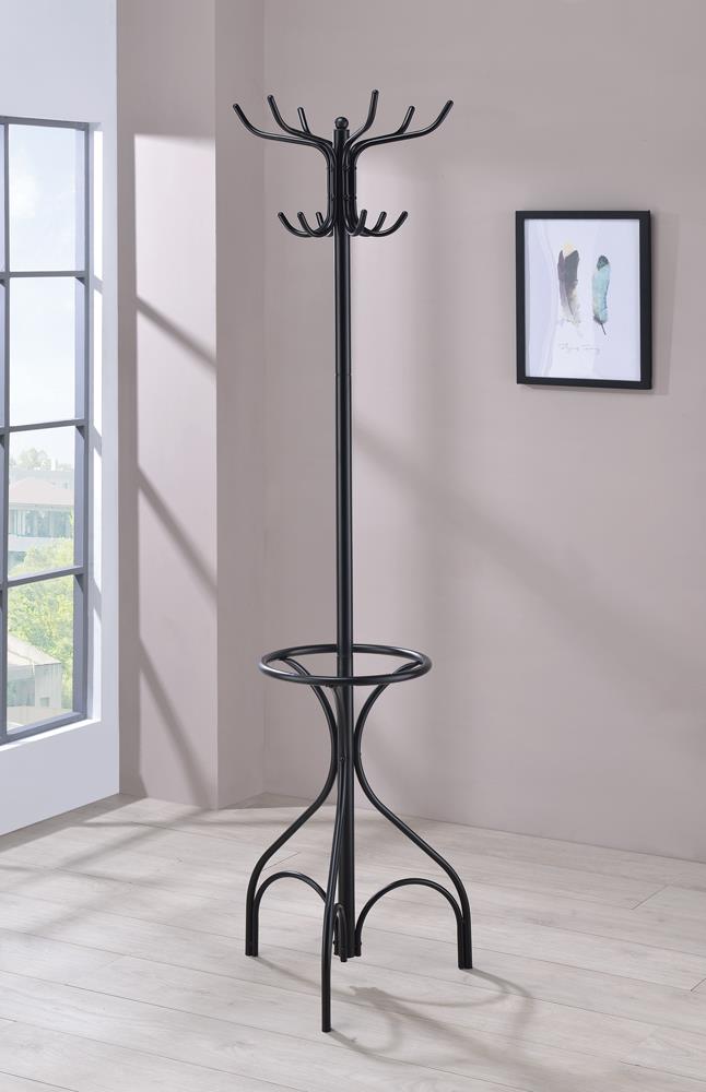 Traditional Black Coat Rack image