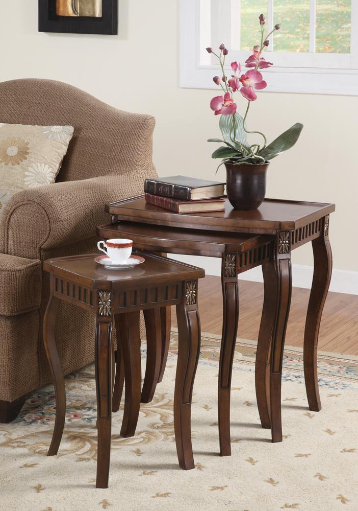 Traditional Warm Brown Nesting Table image