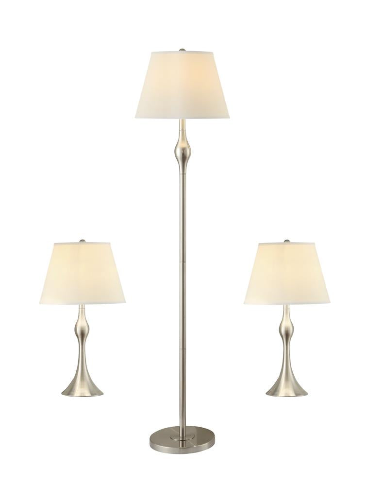 Transitional Nickel Lamp image