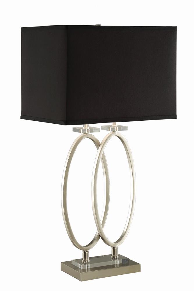 Transitional Nickel and Black Accent Lamp image