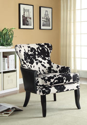 Traditional Black and White Accent Chair image