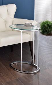 G902927 Contemporary Glass and Chrome Snack Table image