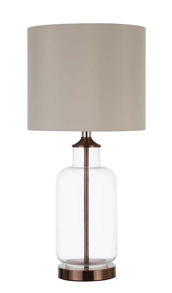 Transitional Clear and Bronze Table Lamp image