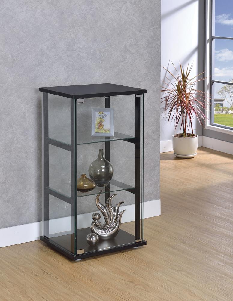 G950179 Contemporary Black and Glass Curio Cabinet image