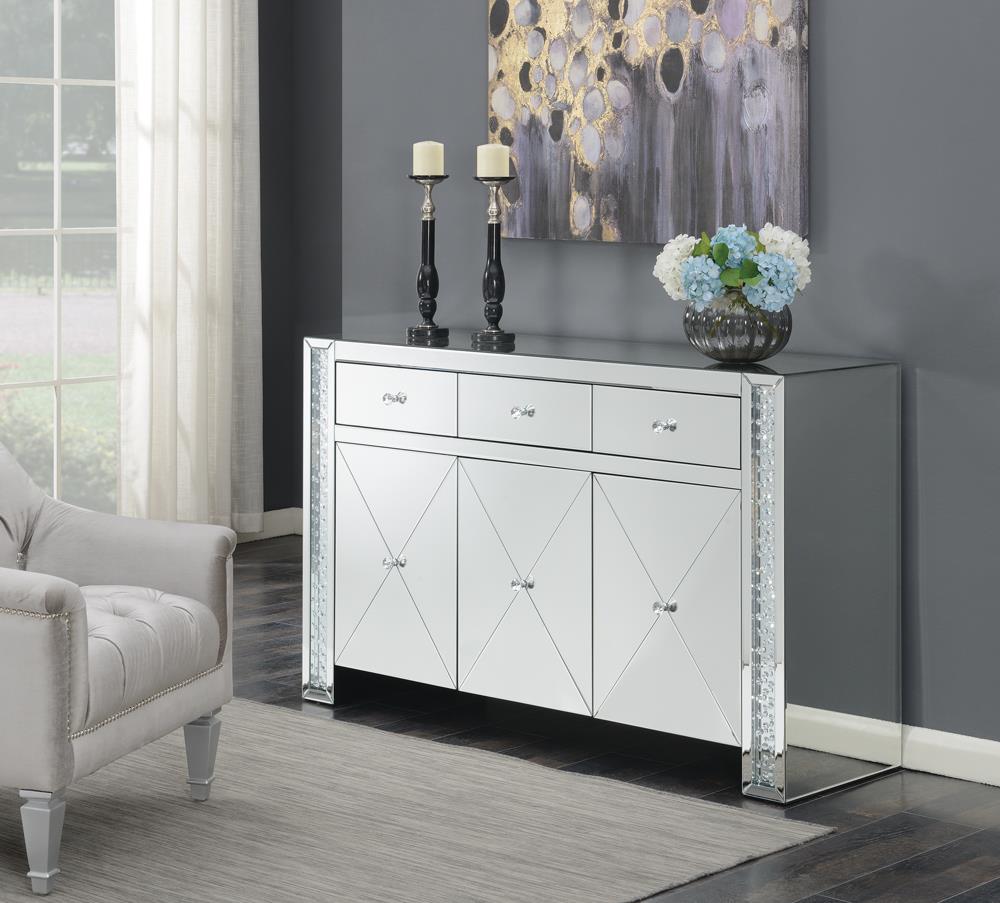 G951100 Contemporary Silver and Black Cabinet image