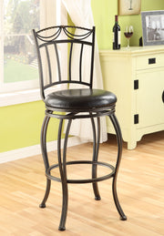 Tavio Black PU & Antique Bronze Bar Chair image