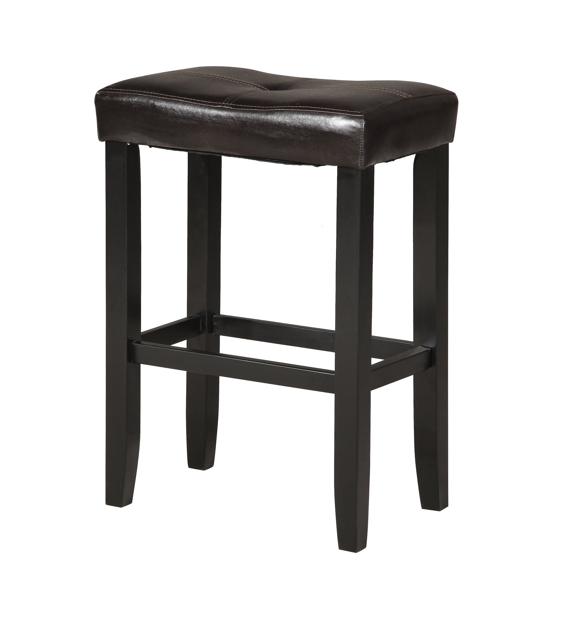 Micha Espresso PU & Black Bar Stool image