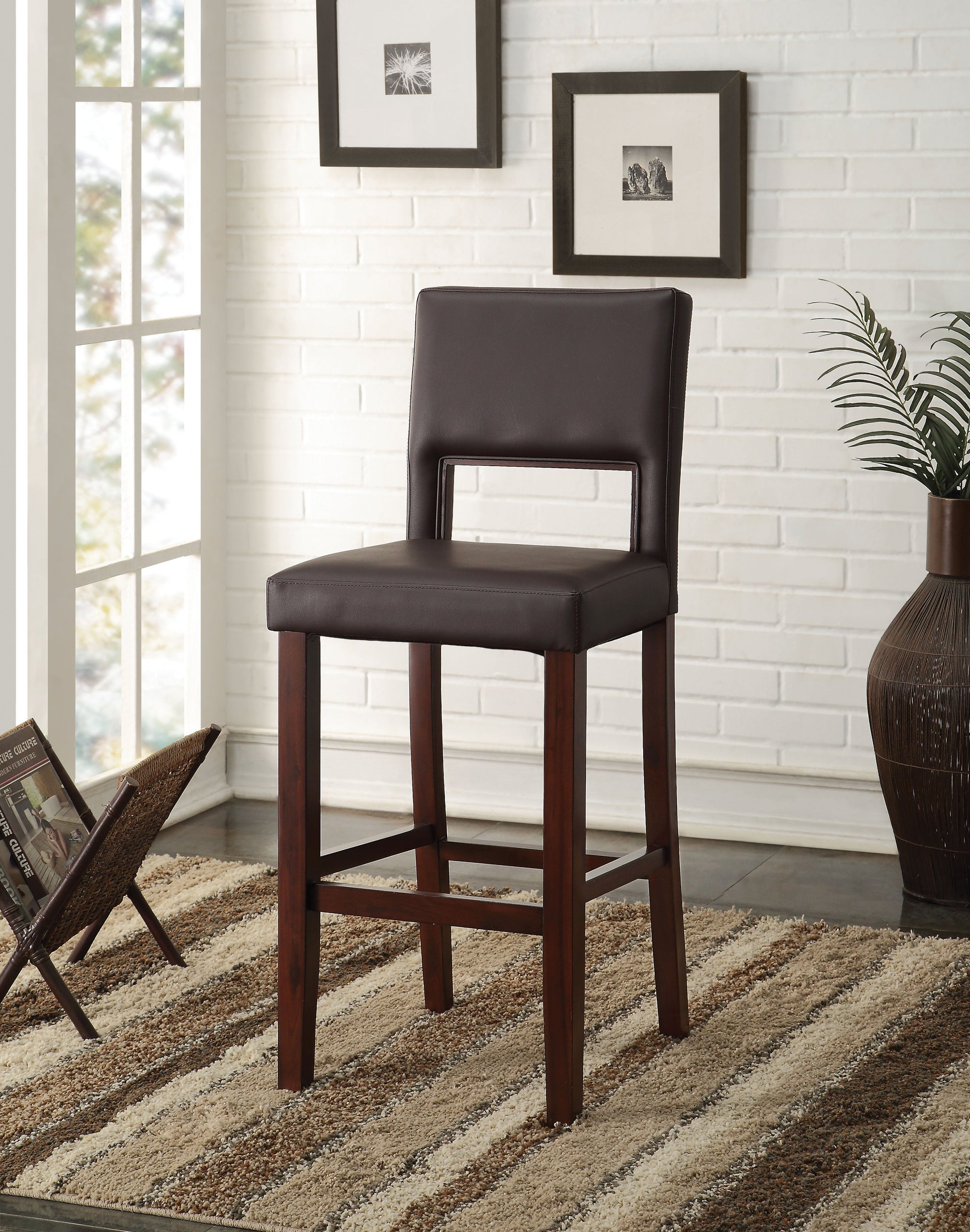 Reiko Espresso PU & Espresso Bar Chair (1Pc) image