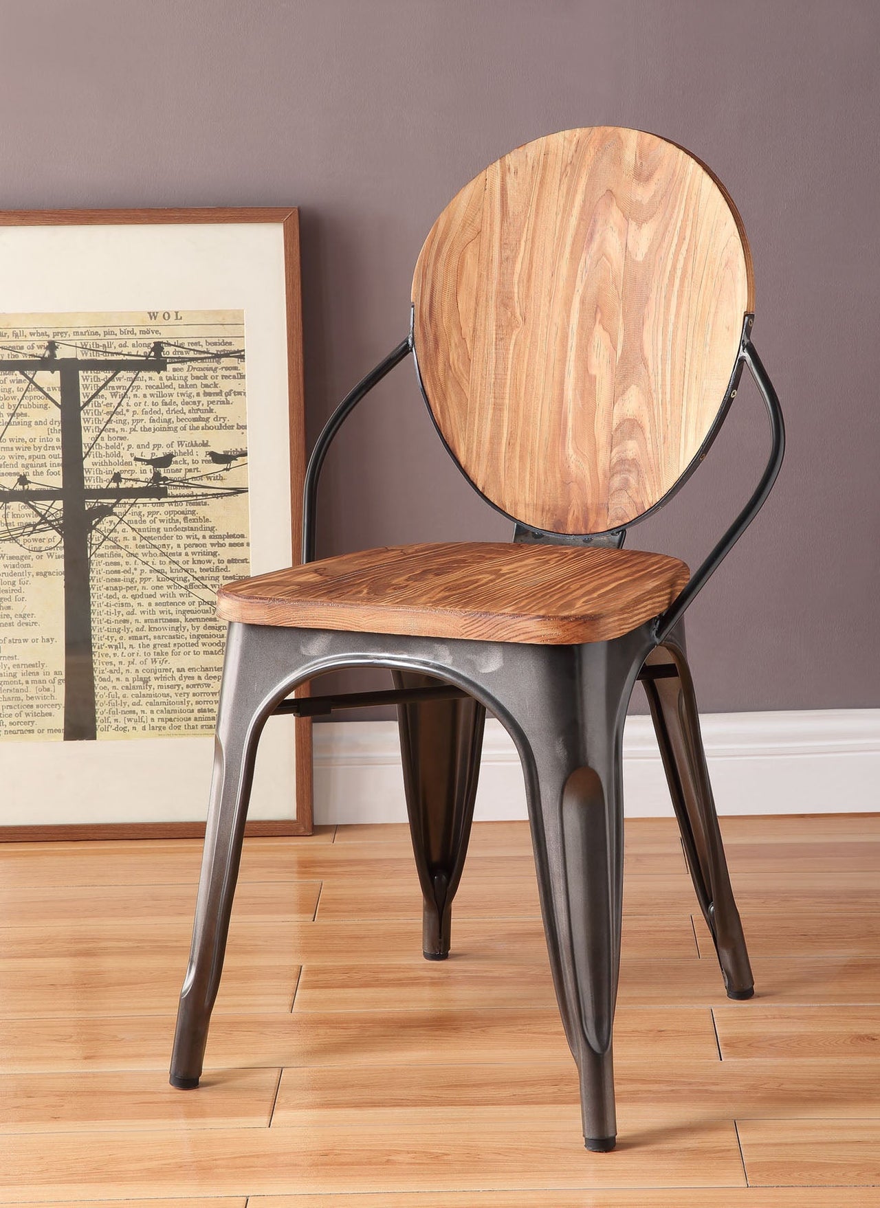 Jakia III Natural & Gunmetal Side Chair image