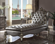 Versailles Silver PU & Antique Platinum Chaise image