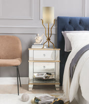 Osma Mirrored & Gold Accent Table image