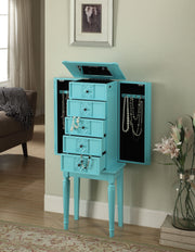 Tammy Light Blue Jewelry Armoire image