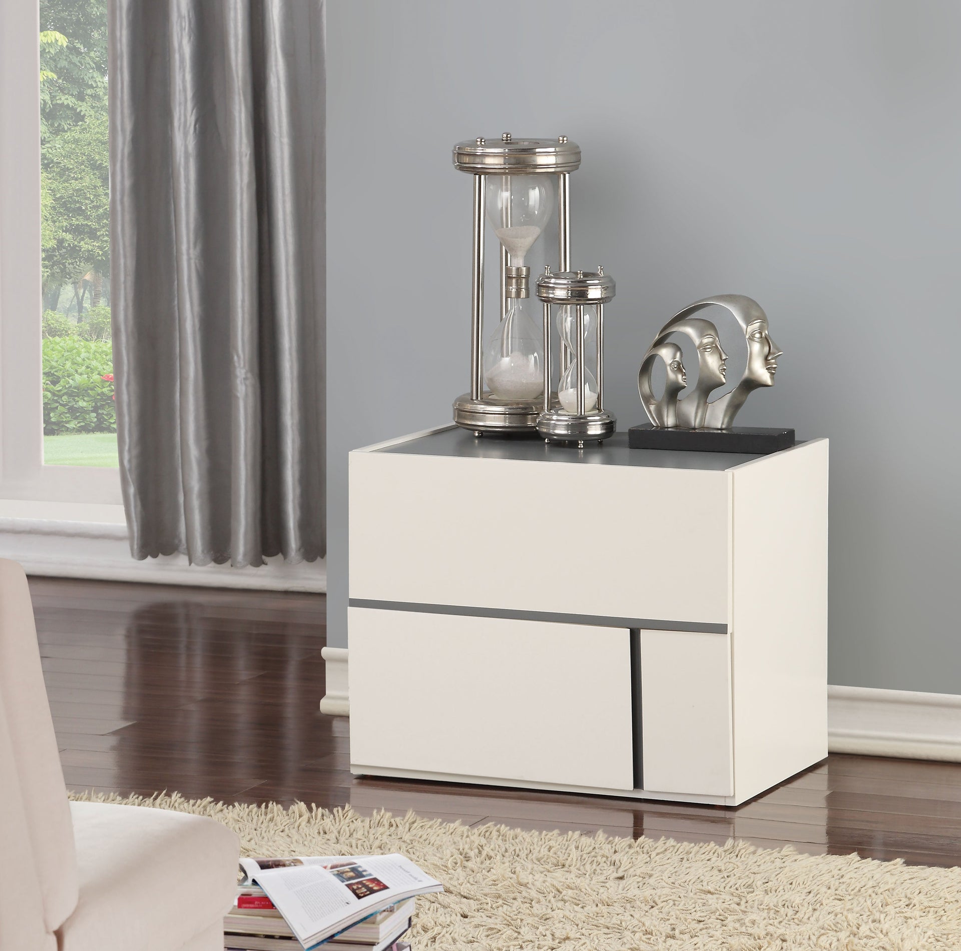 Kottow Dark Gray & Cream Accent Table image