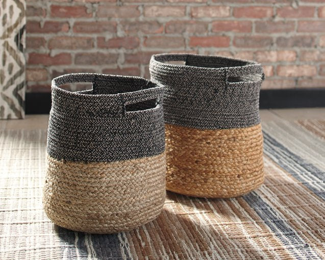 Parrish NaturalBlack Basket Set of 2 image