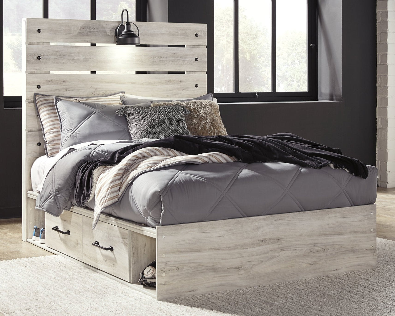 Cambeck Full Panel Bed with 2 Storage Drawers image