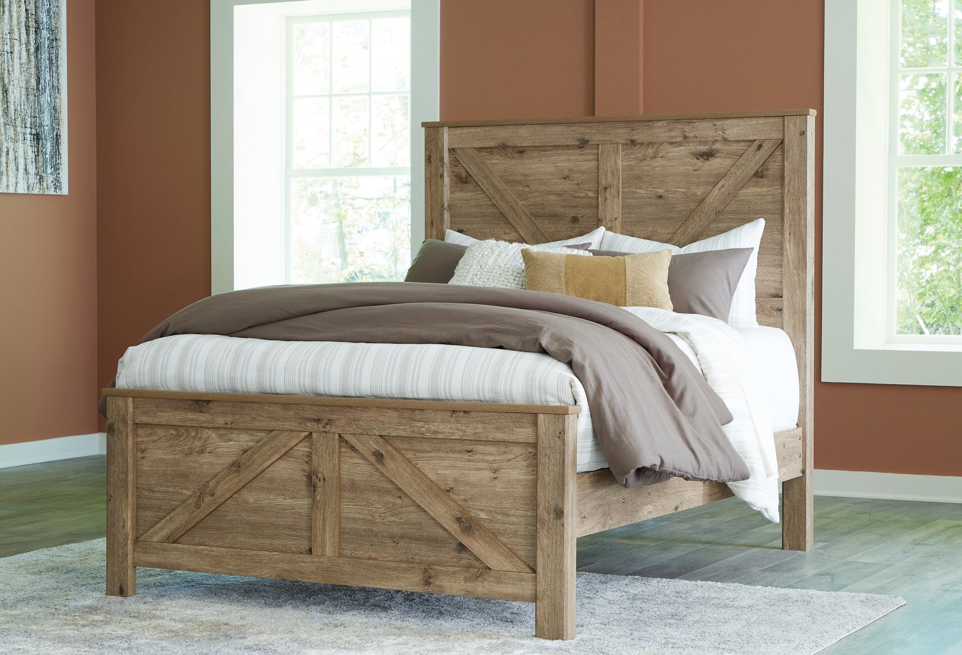 Shurlee Queen Crossbuck Panel Bed image