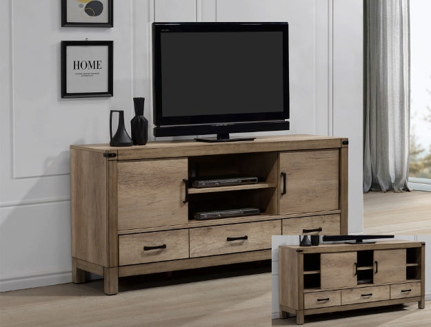 B3200-7 MATTEO TV STAND WITH DRAWERS.