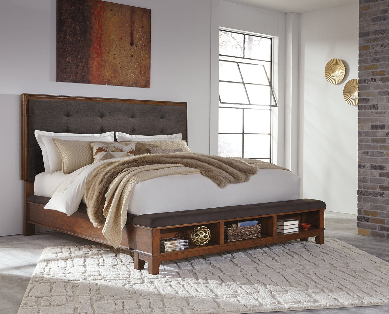 Ralene Queen Upholstered Panel Bed image