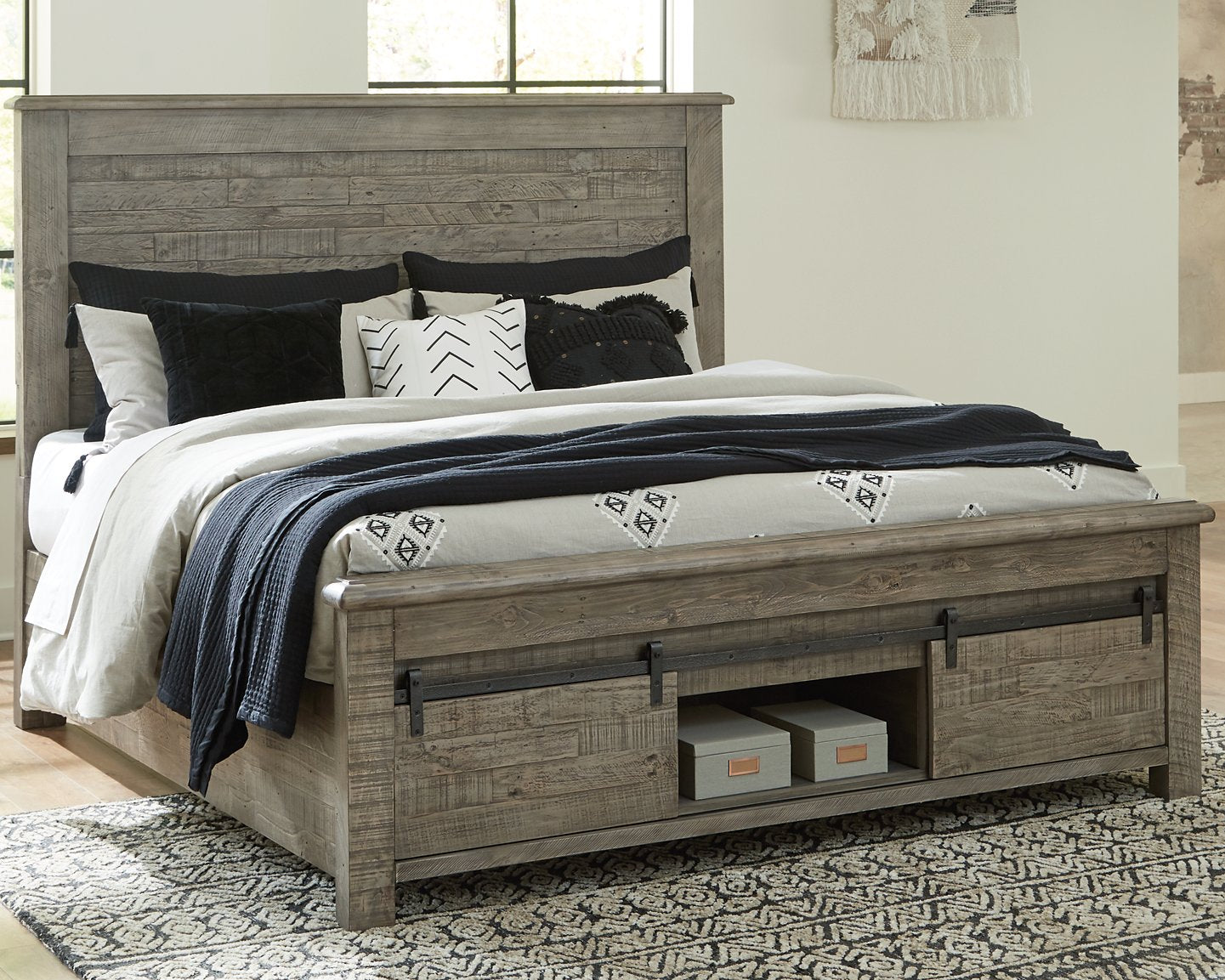 Brennagan California King Panel Bed with Storage image