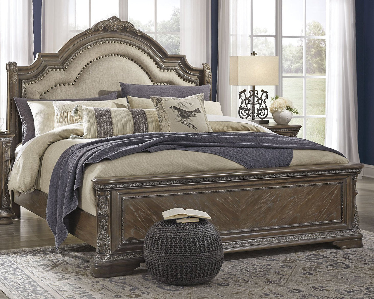 Charmond King Upholstered Sleigh Bed image