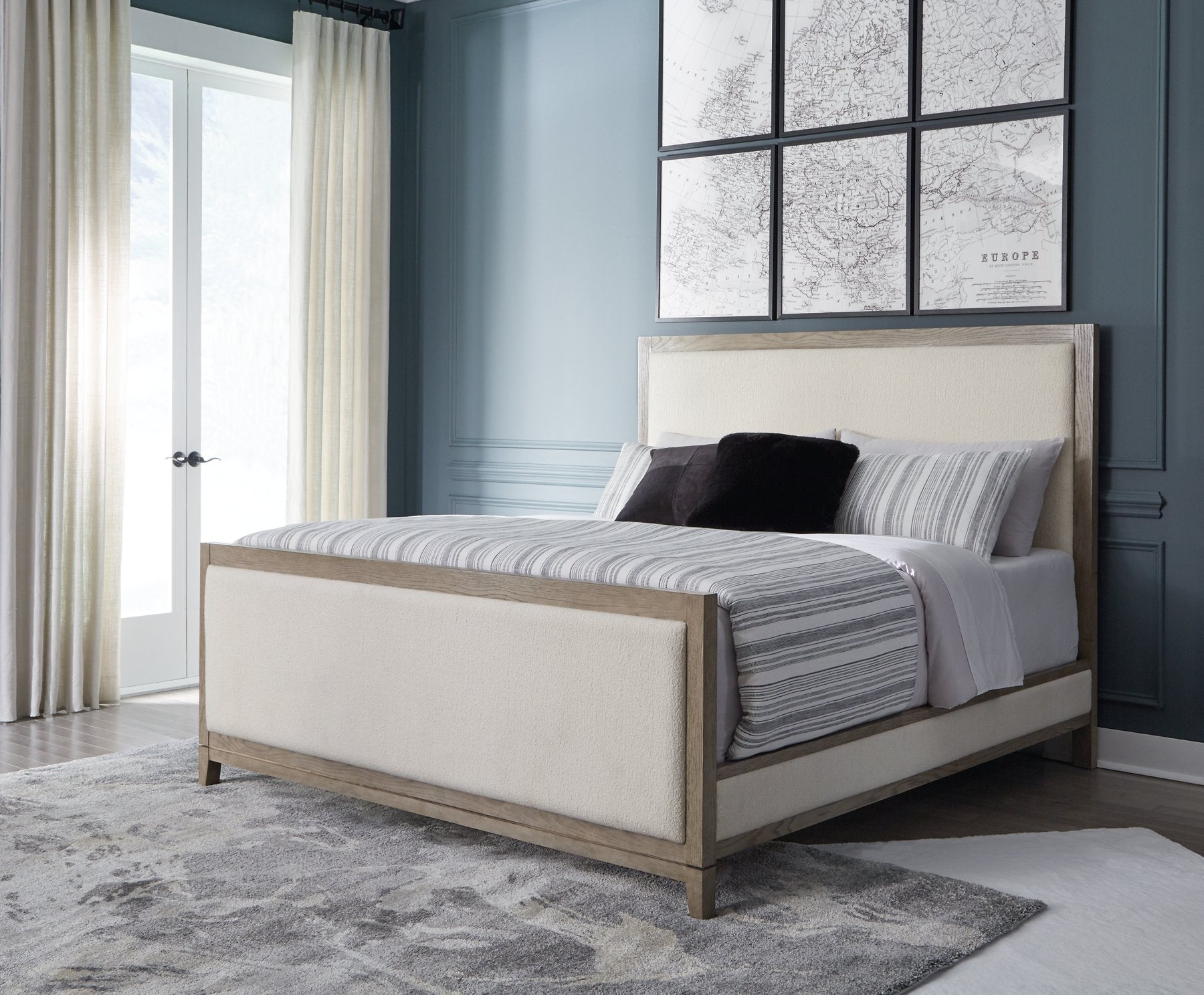 Chrestner California King Upholstered Panel Bed image