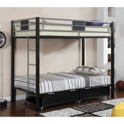 Clifton Silver/Gun Metal Twin/Twin Bunk Bed image