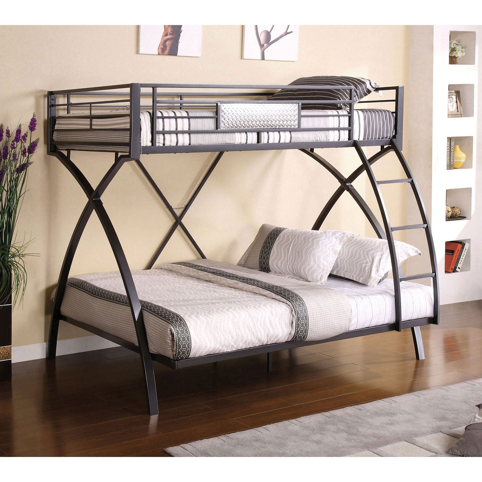 Apollo Gun Metal/Chrome Twin/Full Bunk Bed image