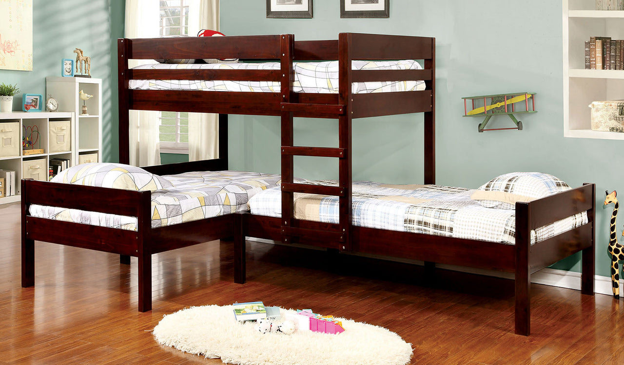 RANFORD Espresso Twin/Twin/Twin Bunk Bed image