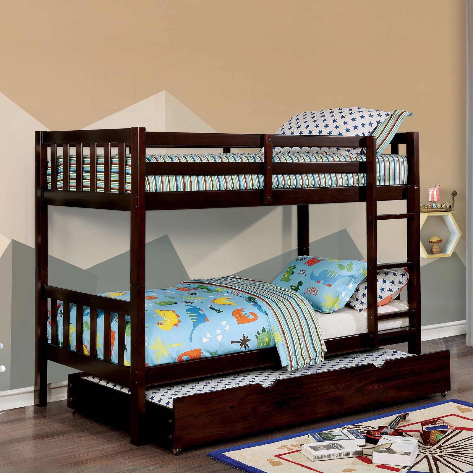 Emilie Dark Walnut Twin/Twin Bunk Bed image