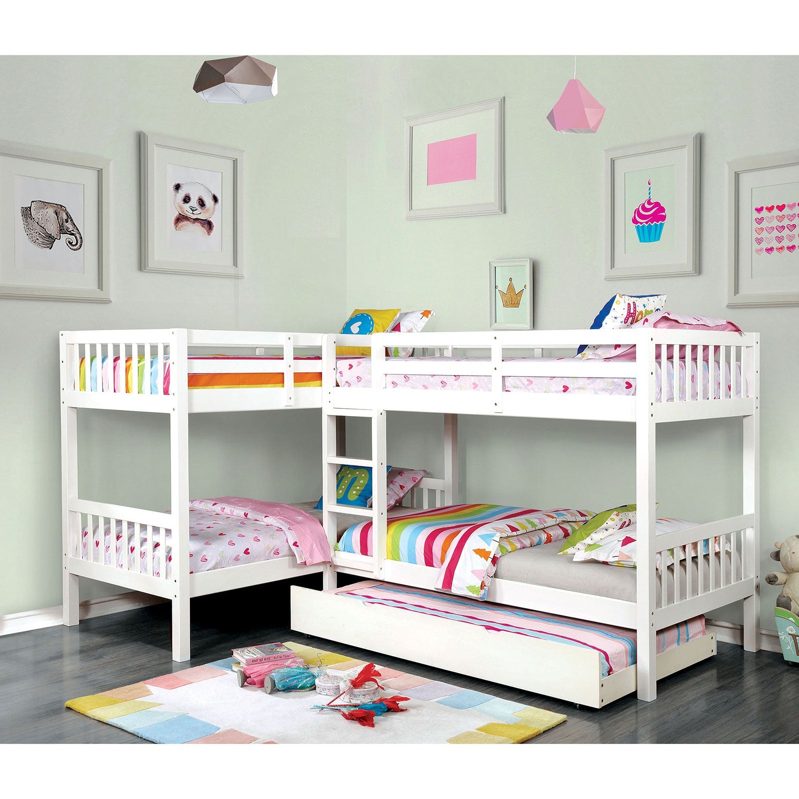 Marquette White Quadruple Twin Bunk Bed image