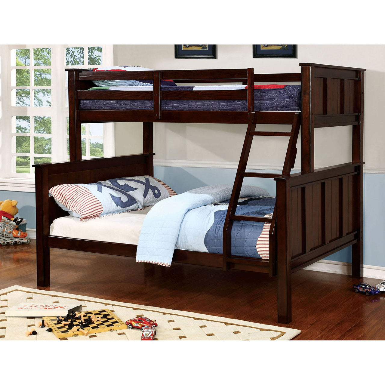 GRACIE Dark Walnut Twin/Full Bunk Bed image