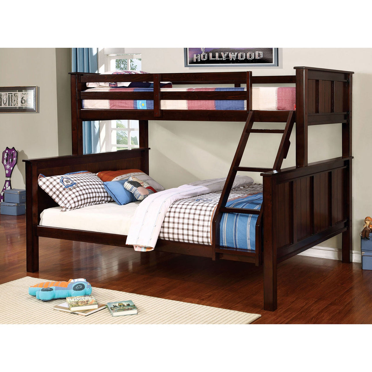 GRACIE Dark Walnut Twin/Queen Bunk Bed image