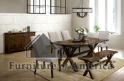 Woodworth Walnut 6 Pc. Dining Table Set w/ Bench image