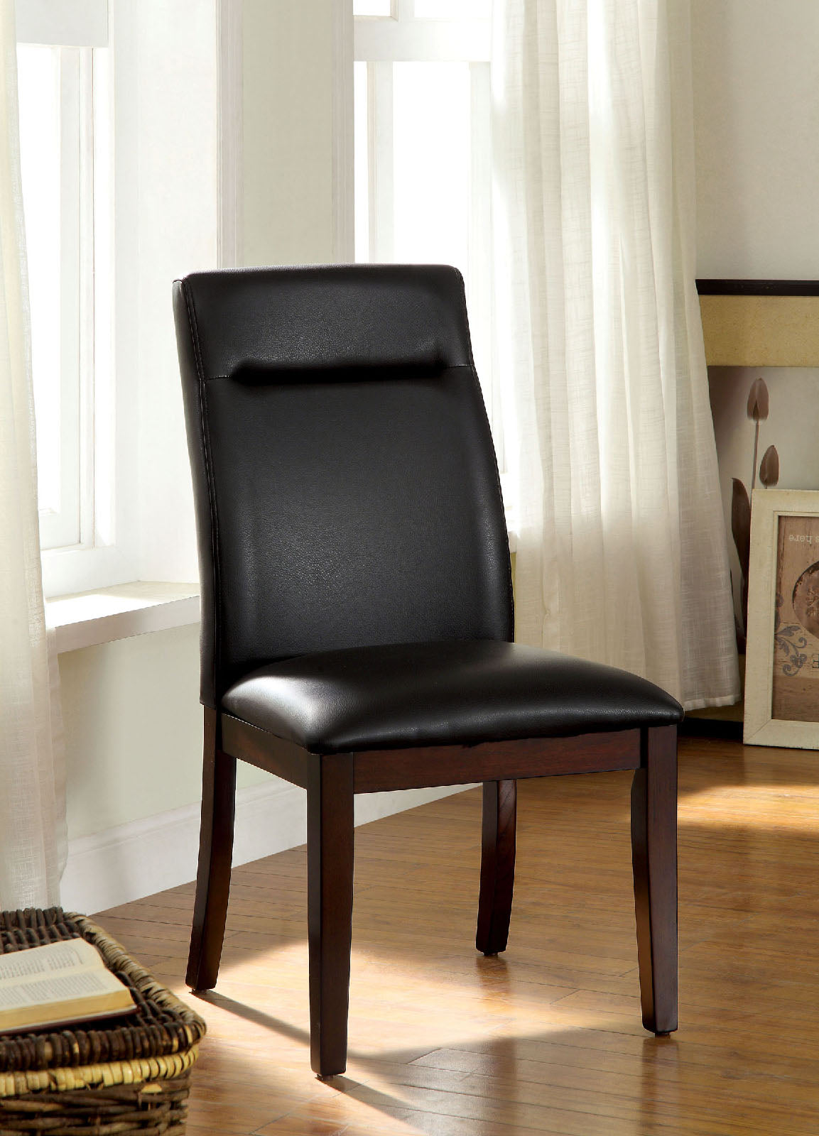 LAWRENCE Dark Cherry Side Chair (2/CTN) image