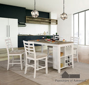 Kiana White/Weathered Oak 5 Pc. Dining Table Set image