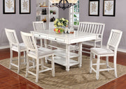 Kaliyah Antique White 6 Pc. Dining Table Set w/ Bench image