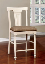 SABRINA Off White/Cherry Ctr.Ht. Chair, Cherry & White (2/CTN) image