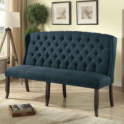 Sania III Blue 3-Seater Love Seat Bench, Blue image