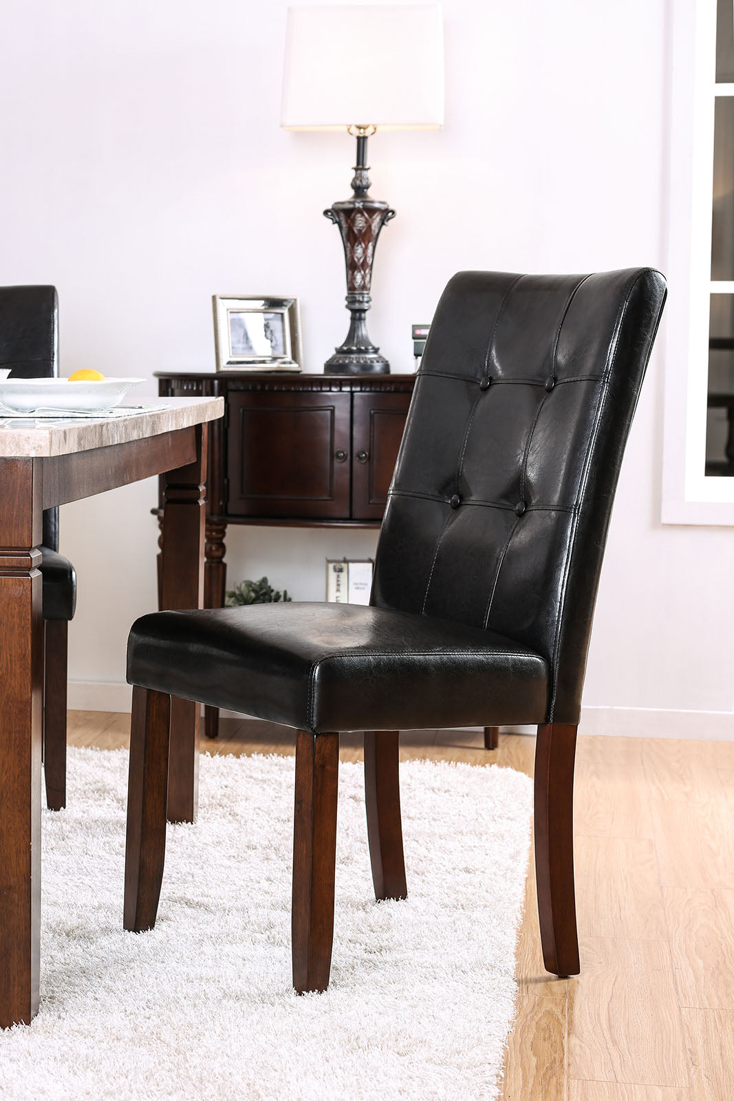 Marstone Brown Cherry/Black Side Chair (2/CTN) image