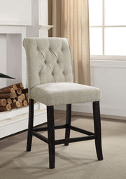 Izzy Beige/Antique Black Counter Ht. Chair, Ivory (2/CTN) image