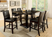 CLAYTON II Dark Cherry/Black 7 Pc. Counter Ht. Dining Table Set image