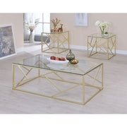 Pamplona Champagne 3 Pc. Table Set, Champagne image