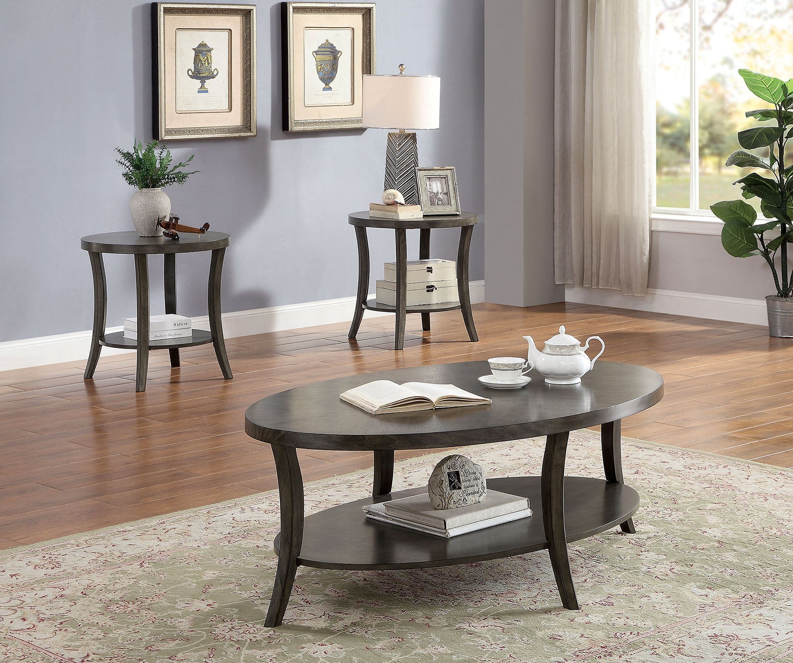 Paola Gray 3 Pc. Coffee Table Set image