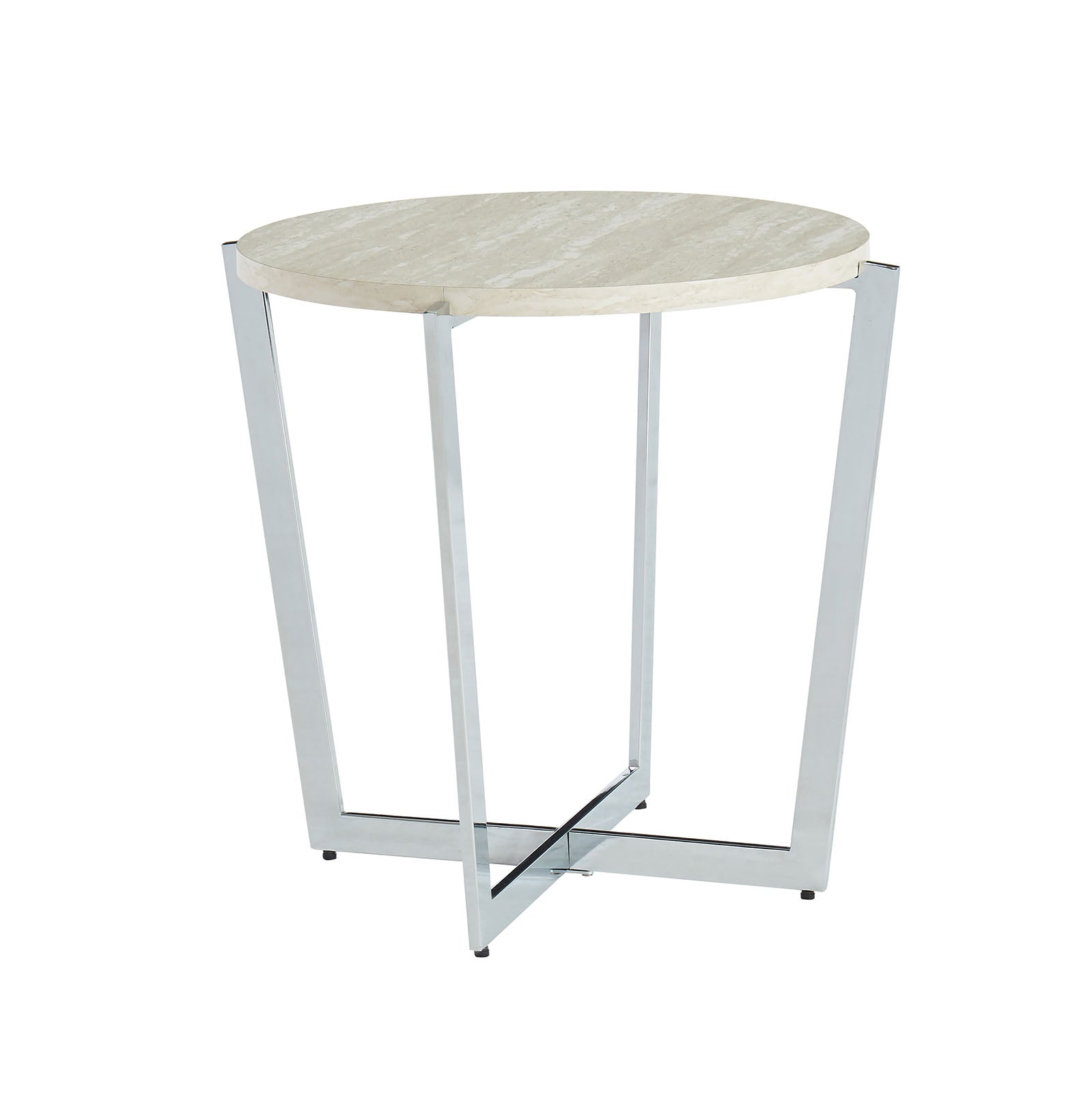 Madisyn White/Chrome End Table image