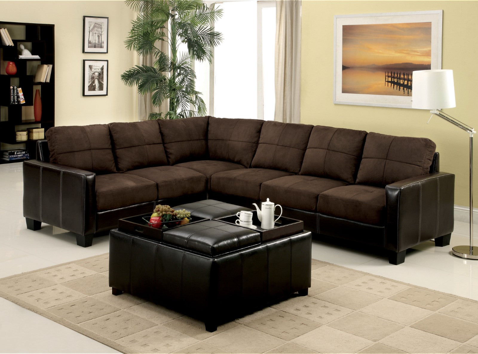 Lavena Chocolate/Espresso Sectional, Chocolate image