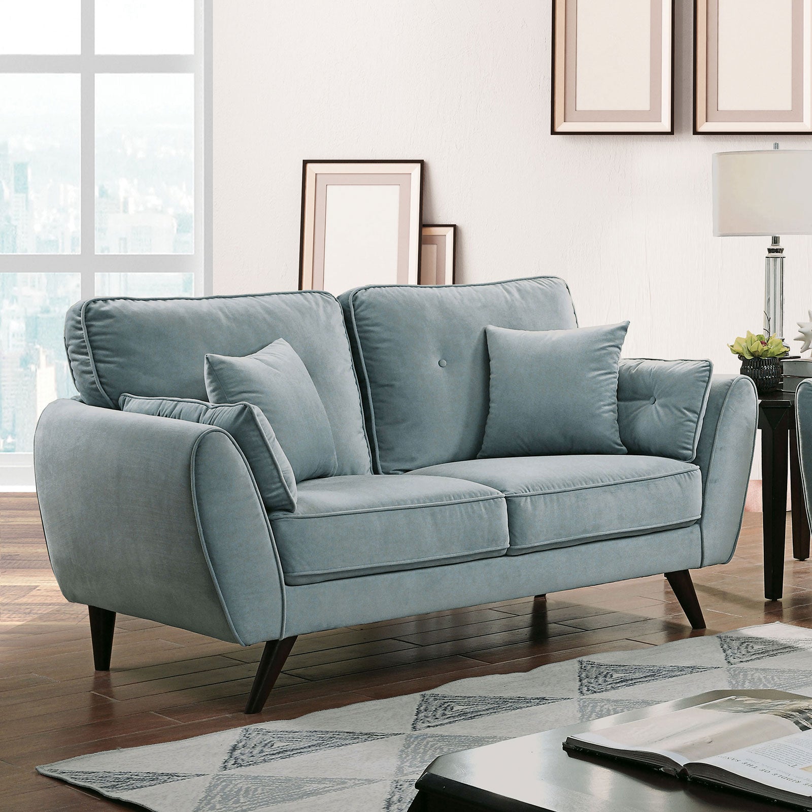 Phillipa Light Teal Love Seat image